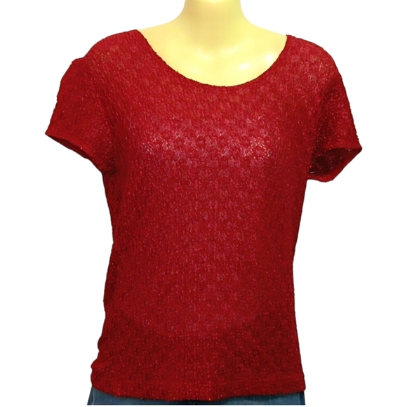 Byer California Tops - Byer Red Textured Top